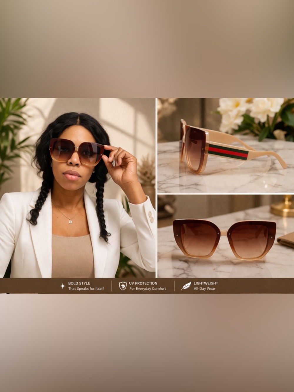 Step into confidence and elevate your look with these luxury sunglasses